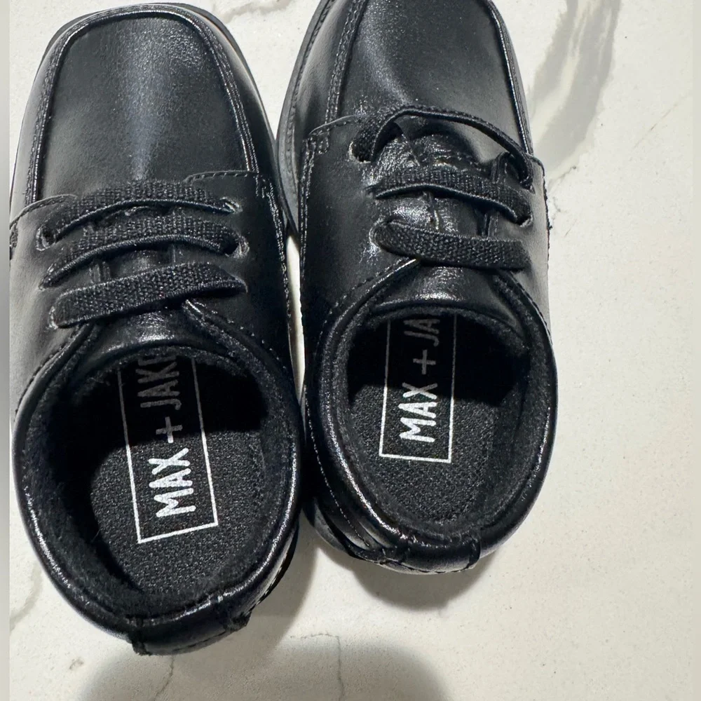 Max and Jake Toddler Boys Black Dress Shoes 5